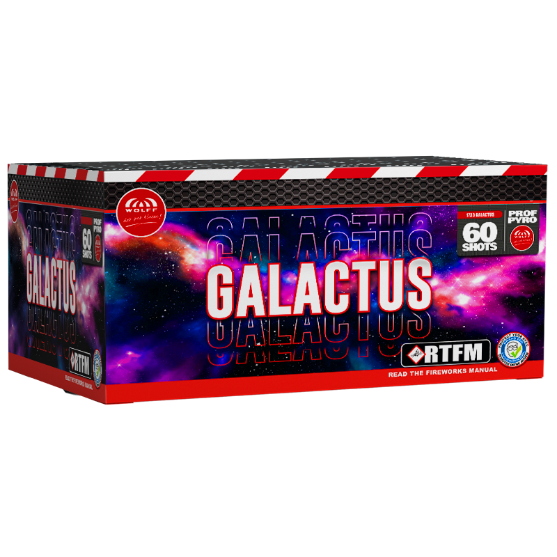 Vuurwerk kopen in Nieuwolda Galactus 60 schots Wolff vuurwerk